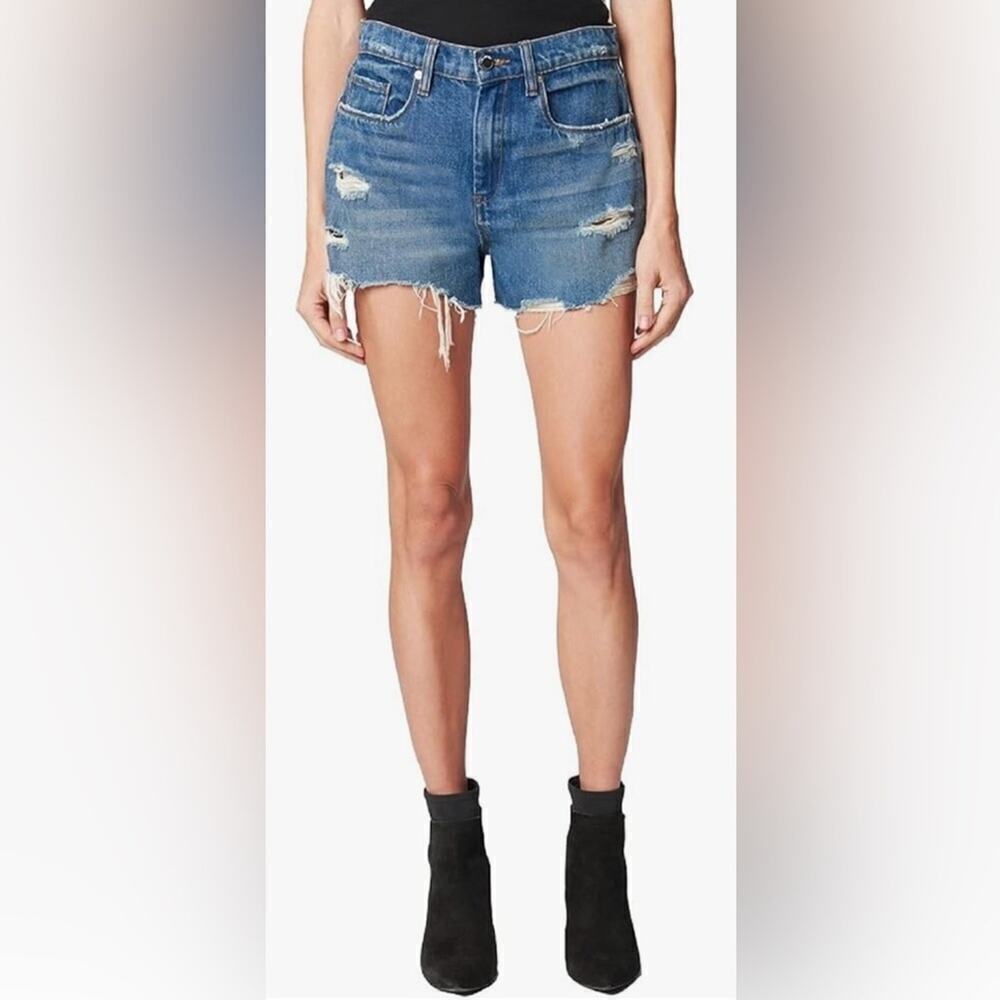 Blanknyc The Barrow Vintage High Rise Denim Shorts Womens 24 Raw Cut.NWT